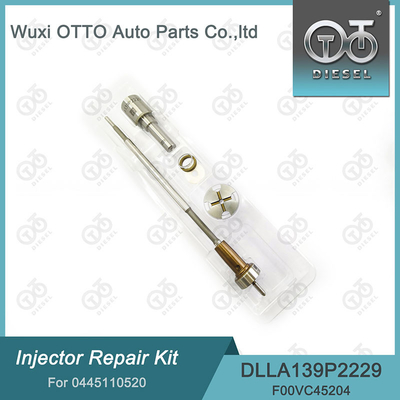 0445110520 Kit di riparazione dell'iniettore Bosch con ugello DLLA139P2229 e valvola F00VC45204