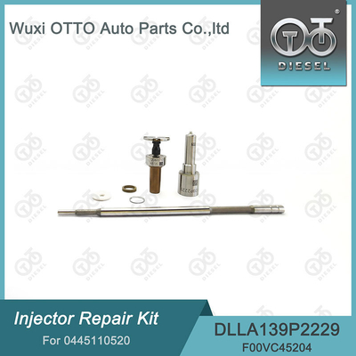 0445110520 Kit di riparazione dell'iniettore Bosch con ugello DLLA139P2229 e valvola F00VC45204