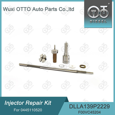 0445110520 Kit di riparazione dell'iniettore Bosch con ugello DLLA139P2229 e valvola F00VC45204